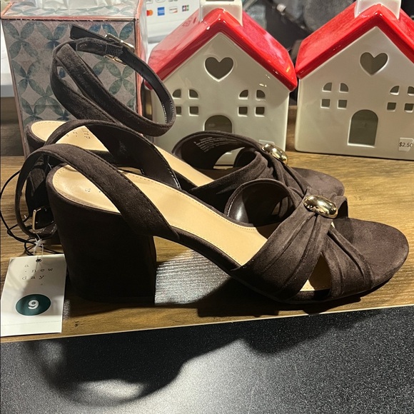 Brown Suede Women's Sandals - Picture 2 of 4